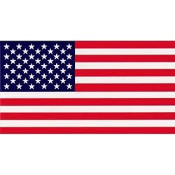 Patriotic American Flag - 4 X 7 - Sticker