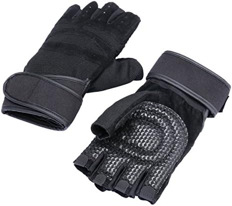 MolGym Weight Lifting Gym Professional Crossfit (WOD), Fitness & Workout Fingerless Gloves with Wrist Wrap 3 Colors