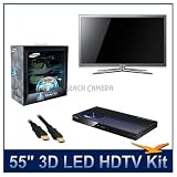 Samsung UN55C8000 55 1080p 3D LED TV, 1080p Resolution, 3D Technology, 3D HyperReal Picture Engine, Touch of Color Design, Kit Includes 2 Pairs of 3D Glasses, BD-C5900 1080p 3D Blu-ray DVD Player and Dig Pro HDMI Cable