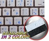 MAC ENGLISH-SPANISH (LATIN AMERICAN) STICKER FOR KEYBOARD ON WHITE BACKGROUND