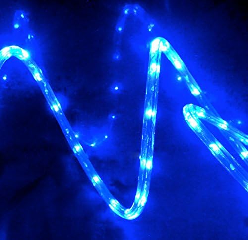 2 x 10.6FT Blue LED Flexible Rope Light (only 1 power cord included) For Indoor/Outdoor Lighting, Home, Garden, Patio, Shop Windows, Christmas, New Year, Wedding, Party, Event. 21Ft in total after connecting two rope lights!