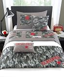 BOYS ARMY COMBAT BEDDING - SINGLE BED SET WITH RUNNER & CUSHION COVER