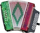 Musicians Gear SM-3112 31-Button 12 Accordion GCF, Red & Green Pearl