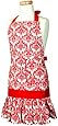 Flirty Aprons Girl's Sadie Damask Apron, Red