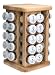 Kitchen & Housewares : Kamenstein Natural Hardwood Revolving Spice Rack, with 40 Filled Spice Jars