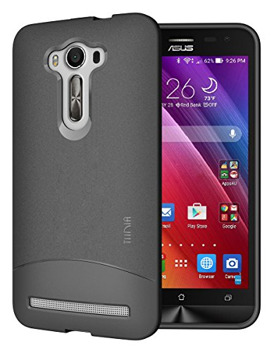 TUDIA Ultra Slim Full-Matte ARCH TPU Bumper Protective Case for Asus ZenFone 2 Laser 5.5 Inch (ZE550KL) [Not For ZE601KL 6.0 Inch] (Gray)