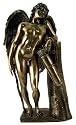 Bronzed Finish Eros Greek Mythology Statue Cupid