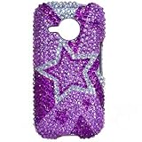 HTC XV6200 / DROID ERIS / ADR6200 FULL DIAMOND PROTECTOR CASE - PURPLE AND  ....