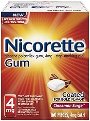 Nicorette Cinnamon Gum - 4 mg, 160-Count