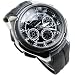 Casio - AQ-163W-1B1VDF - Montre Acier et Résine - Quartz Analogique et Digitale - Multifonctions - Chronographe - Fuseaux Horaires - 5 Alarmes - Timer - Etanche 10 ATM - Bracelet Caoutchouc Noir