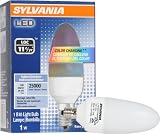 Sylvania 78517 LED Bulb in B10 Shape Emitting Light