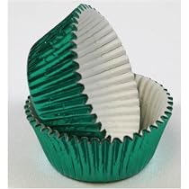 Fox Run Green Foil Standard Bake Cups, 32 Cups