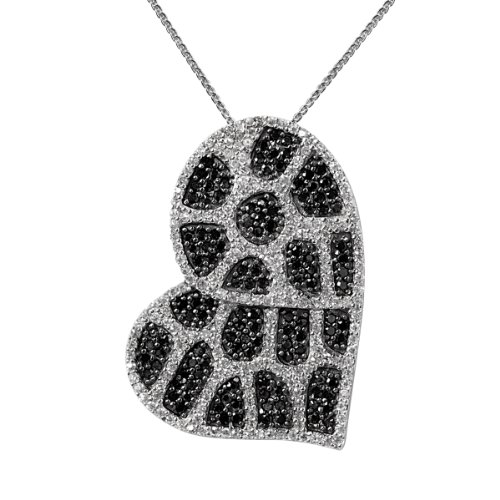 Bella Donna Damen-Collier 925 Sterlingsilber Zirkonia schwarz wei&szlig; 102234 Preisvergleich