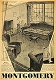 1929 Ad Montgomery Ward Living Room Furniture Decor - Original Print Ad