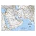 Map of Afghanistan, Pakistan and the Middle East Maps Art Poster Print, 31x24