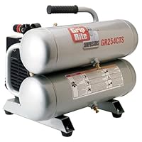 4.3 Gallon 2.5 HP Oil Lubricated Direct Drive Electric Portable Twin Stack Single Stage Air Compressor