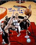Brandon Roy ''07 ROY'' Autographed/Hand Signed Lay Up vs. Heat Portland Trail Blazers 8x10 Photo