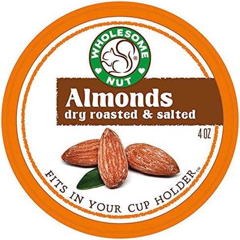 Wholesome Nut ALMONDS, Dry Roasted &amp; Salted (Pack of 6 Cups)