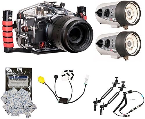 5D Mark III Canon Underwater Camera Housing 6871.03 w/ Dual DS-161 Strobes Package by Ikelite w/ Free Leak Sensor & Absorbers