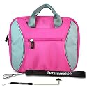 Kroo TAG 2-Tone Nylon Carrying Case for Samsung NC10 11GP Notebook (Pink/Silver)