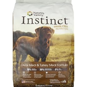 Nature's Variety Dry Dog Food, Instinct Grain Free Duck and Turkey Diet, 25.3 Pound Bag