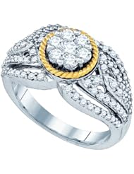 0.94CT-DIA FLOWER RING