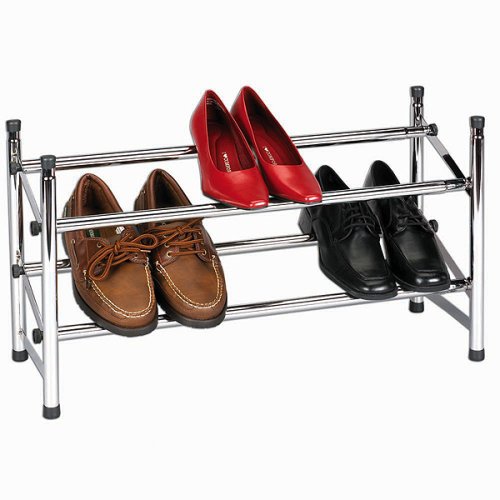 Whitney Design 2101 Expandable 2-Shelf Chrome-Plated Shoe Rack