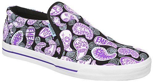 Buy Emerica Ridgemont FOS Men’s Slip On Shoes – Black / Purple