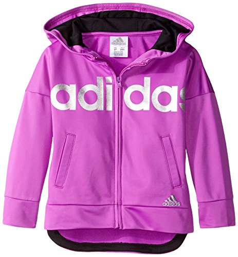 adidas Little Girls' Track Jacket, Purple, 6