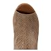 Toms Majorca Peep Toe Booties Stucco Suede Perforated Womens 8