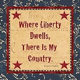 IMAGE OF Where Liberty Dwells MUSEUM WRAP CANVAS Print With Added Heavy BRUSHSTROKES Jo Moulton 8x8