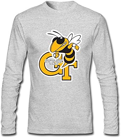 HAGB1K Men Georgia Institute Of Technology T-shirt XS HeatherGray Long Sleeve