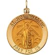 14K Yellow Gold St. Jude Thaddeus Medal - 18.00mm