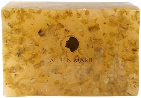 Lauren Marie Natural Oatmeal Milk Soap Bar,Softens and gently With Moisturizing,Anty Aging Face and Body Soap For Men, Women, Teens Good For Acne or Dry/Sensitive Skin Contains No Chemicals