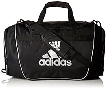adidas Defender II Duffel Bag (Small), Black/Silver, 11.75 x 20.5 x 11-Inch
