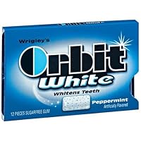 Orbit White Sugarfree Gum Peppermint, 12-Piece Packs (Pack of 24)