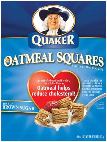 Quaker Oatmeal Squares Cereal Crunchy Oatmeal Brown Sugar – 12 Pack
