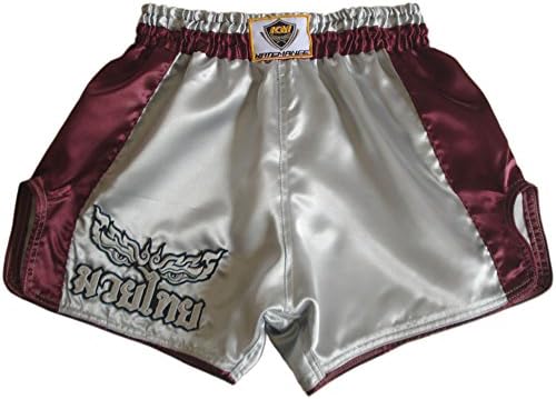 Katemanee Muay Thai Boxing Shorts Low-Waist Fit Retro Style KMRS-007 (XX-Large (Waist 34"))