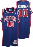Dennis Rodman Jersey: adidas Blue Throwback Swingman #10 Detroit Pistons Jersey - XX-Large