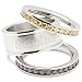 NFL Pittsburgh Steelers Logo Crystal Stacked Ring Set