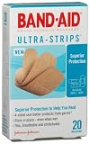 Band-Aid Brand Adhesive Bandages, Ultra-Strips, 20-Count Assorted Sizes (Pack of 6)