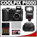Nikon Coolpix P6000 13.5MP Digital Camera + High Power Auto Flash + Precision Design Accessory Kit