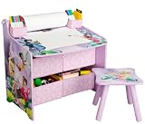 Disney Fairies Art Table with Paper Roll, Wipe Board and Storage