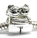 Queenberry 925 Sterling Silver Sister Sis Two Little Twin Girl / Mother Daughter / Friendship / Love Bead f/ Pandora Charm Bracelets Troll Biagi Chamilia Story Jewelry