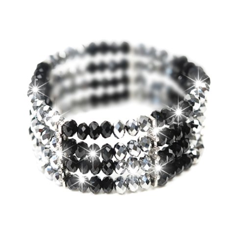 Schmuck-art Damen-Armband Varallo Silber / Schwarz 27825 Preisvergleich
