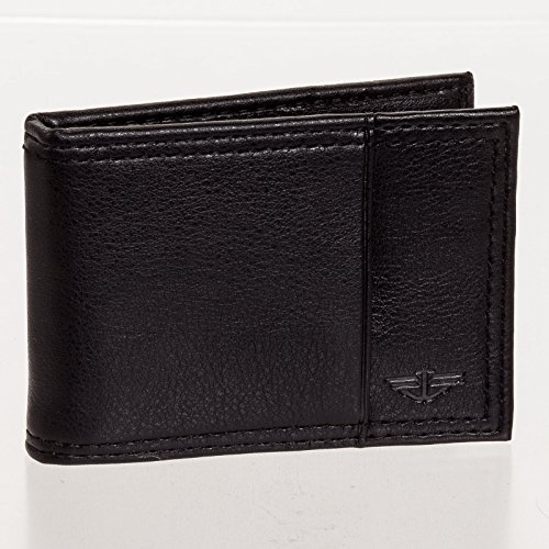 Dockers Men's Genuine Leather Money Clip Slim Billfold Bifold Wallet
