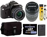 Olympus Evolt E-410 10MP Digital SLR Camera W/ 14-42mm f/3.5-5.6 and 40-150mm f/4.0-5.6 Zuiko Lenses + Olympus E-System Travel D-SLR Gadget Bag 260248 + Spare Lithium-Ion Battery + 2GB XD Memory Card + Willoughbys Starter Kit