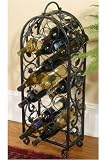 Iron Swirls Wine Rack 32.5hx13.25w Rustic