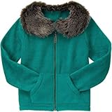 GYMBOREE(ジンボリー) ファーカラーカーディガン ティール アウターパーカー M【並行輸入】