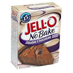Jell-O No-Bake Double Chocolate Flavored Dessert, 9.2-Ounce Boxes (Pack of 12)